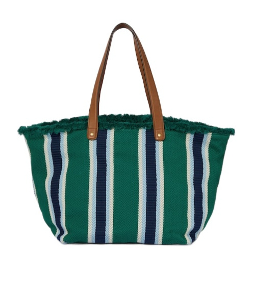 Gucci Medium Embroidered Canvas Tote Bag In Green