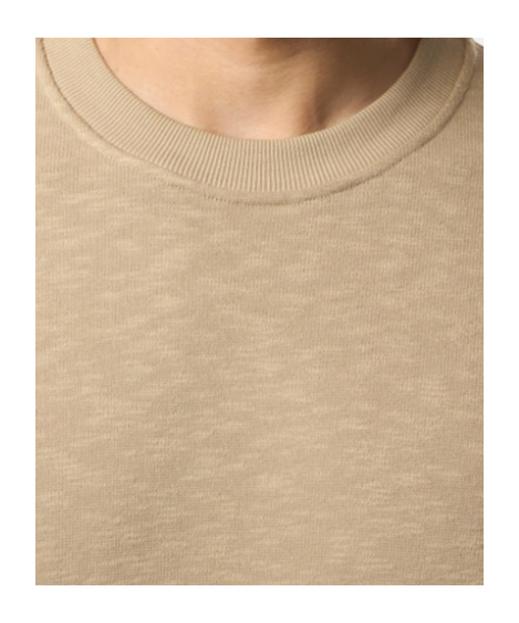 Stone Island Regular-fit Crewneck Sweatshirt With Side Inlays In Brown