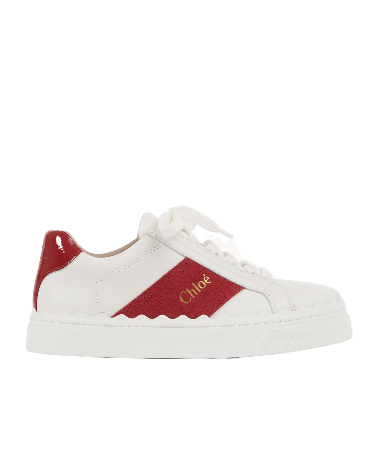 Chloé Round Head Low-cut Casual Shoes In White