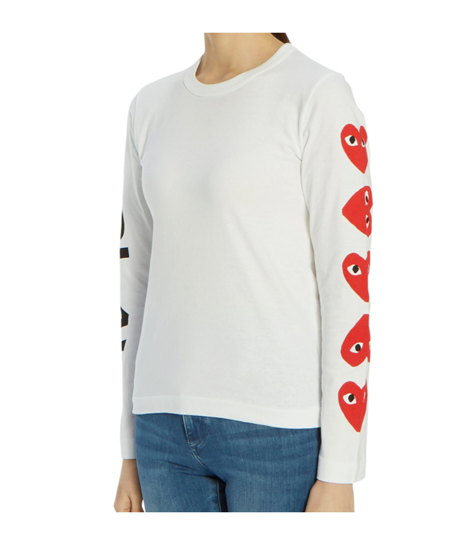 Comme Des Garçons Play Long-sleeved T-shirt In Multi