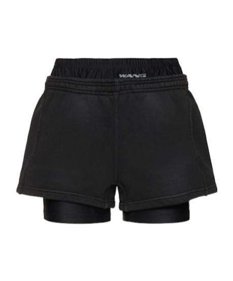 Alexander Wang Logo Waistband Shorts With Layered Design