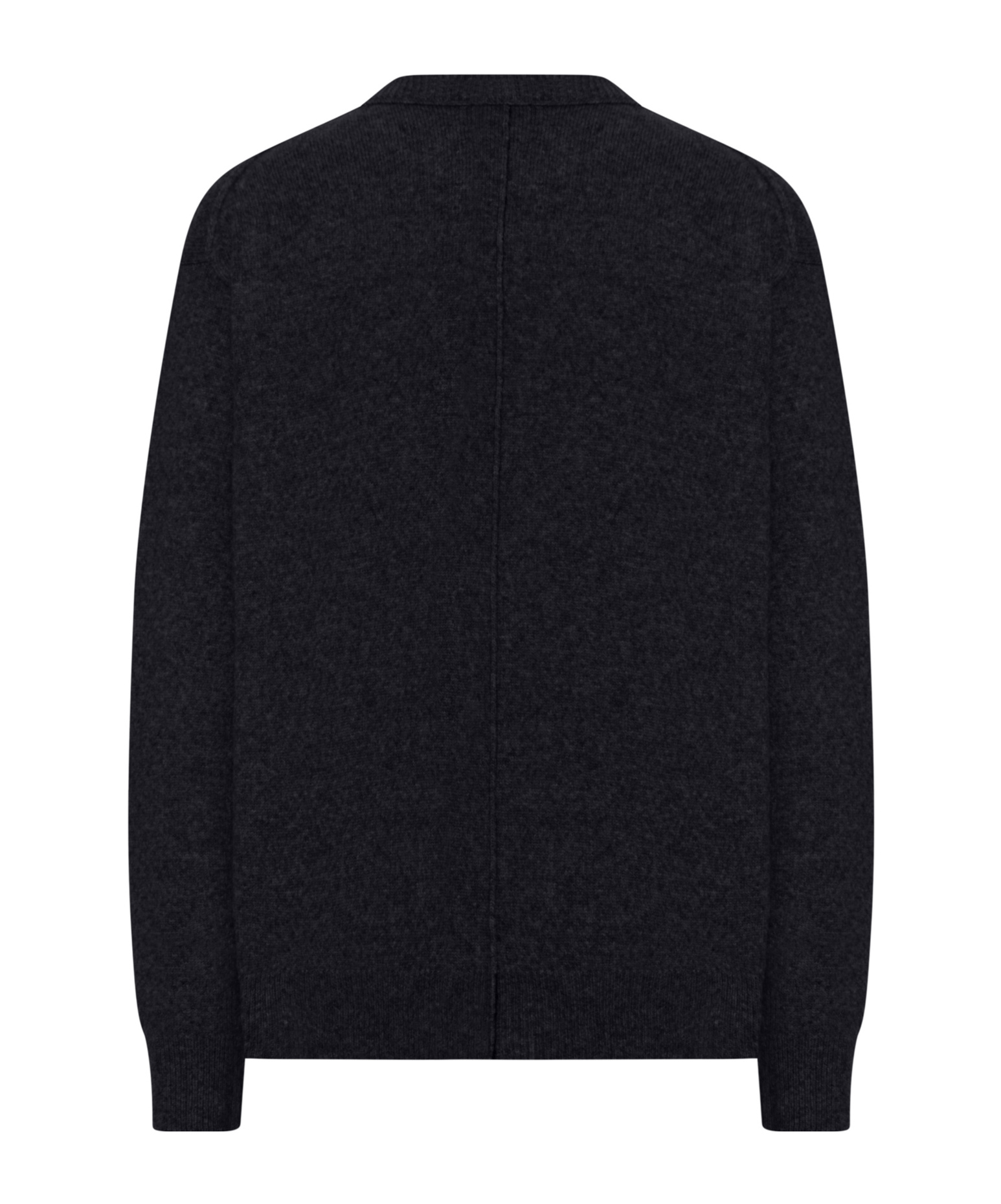 Roberto Collina Crew Neck Sweater In Melange Effect Wool In Black