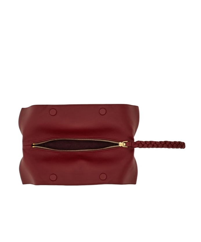 Ferragamo Fold Side Clutch In Red