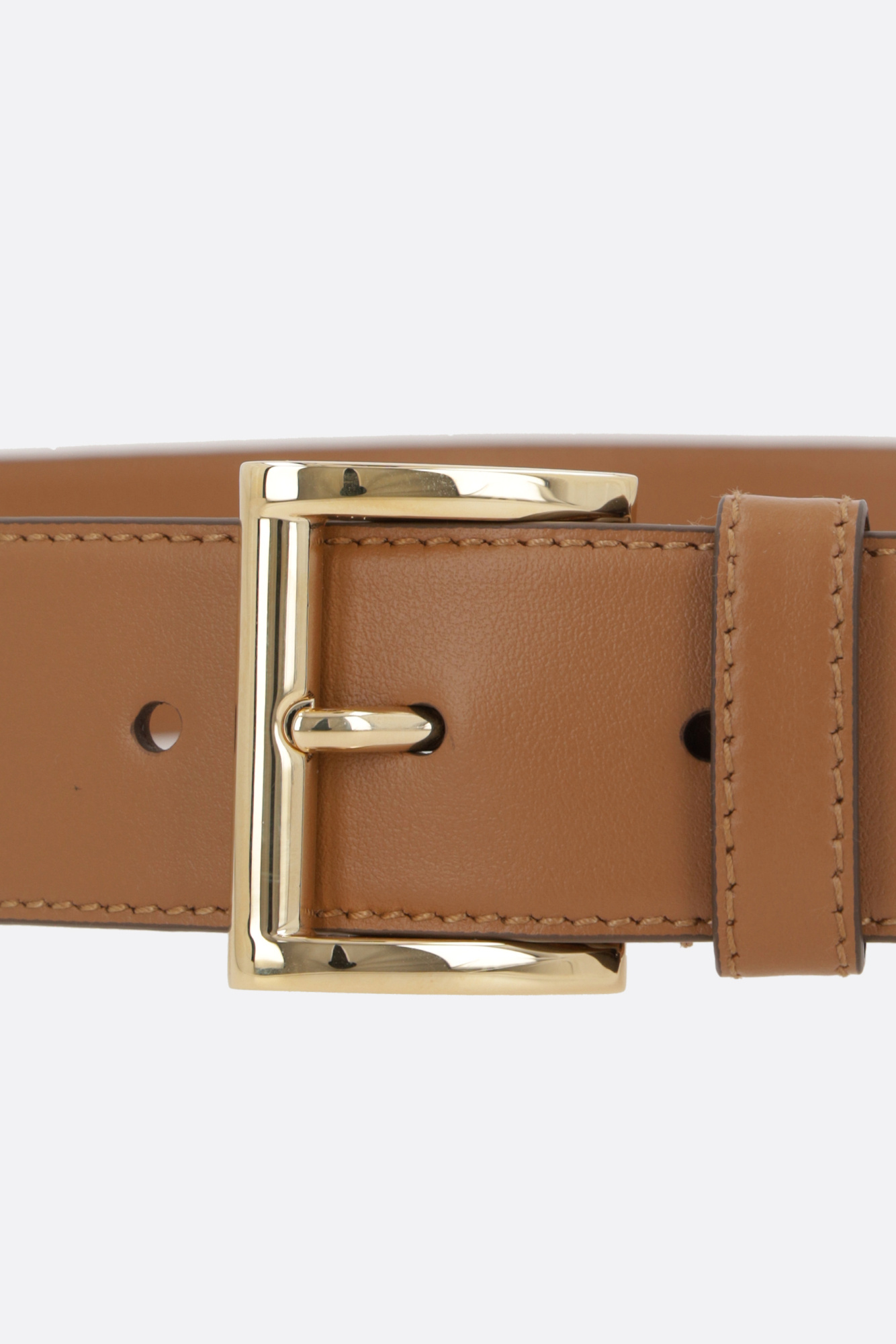 Prada Belt With Logo In Brown