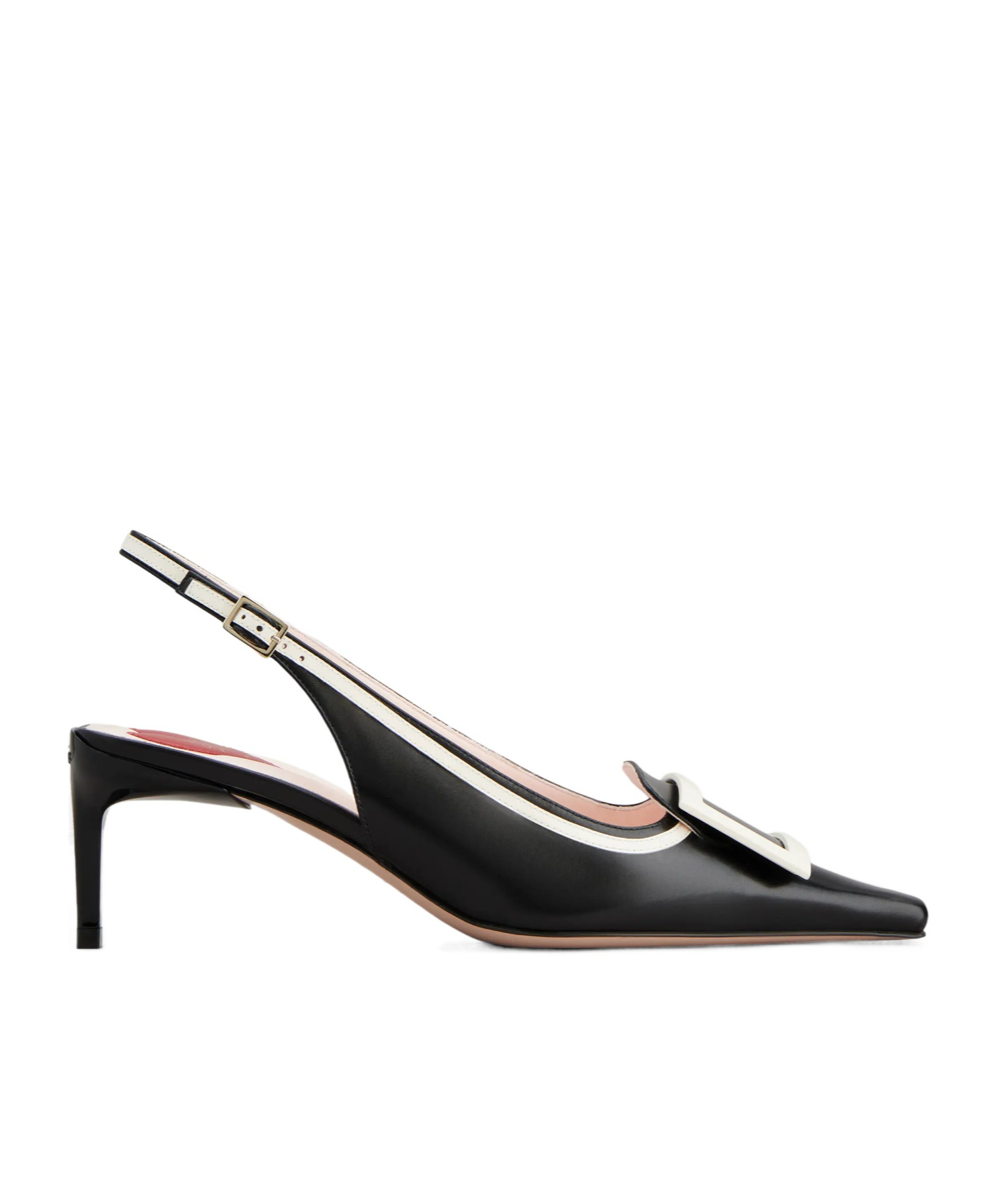 ROGER VIVIER VIV' CANARD SLINGBACK PUMPS IN LEATHER