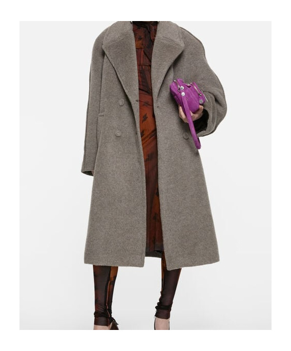 Acne Studios Double-breasted Wool-blend Coat In Gray