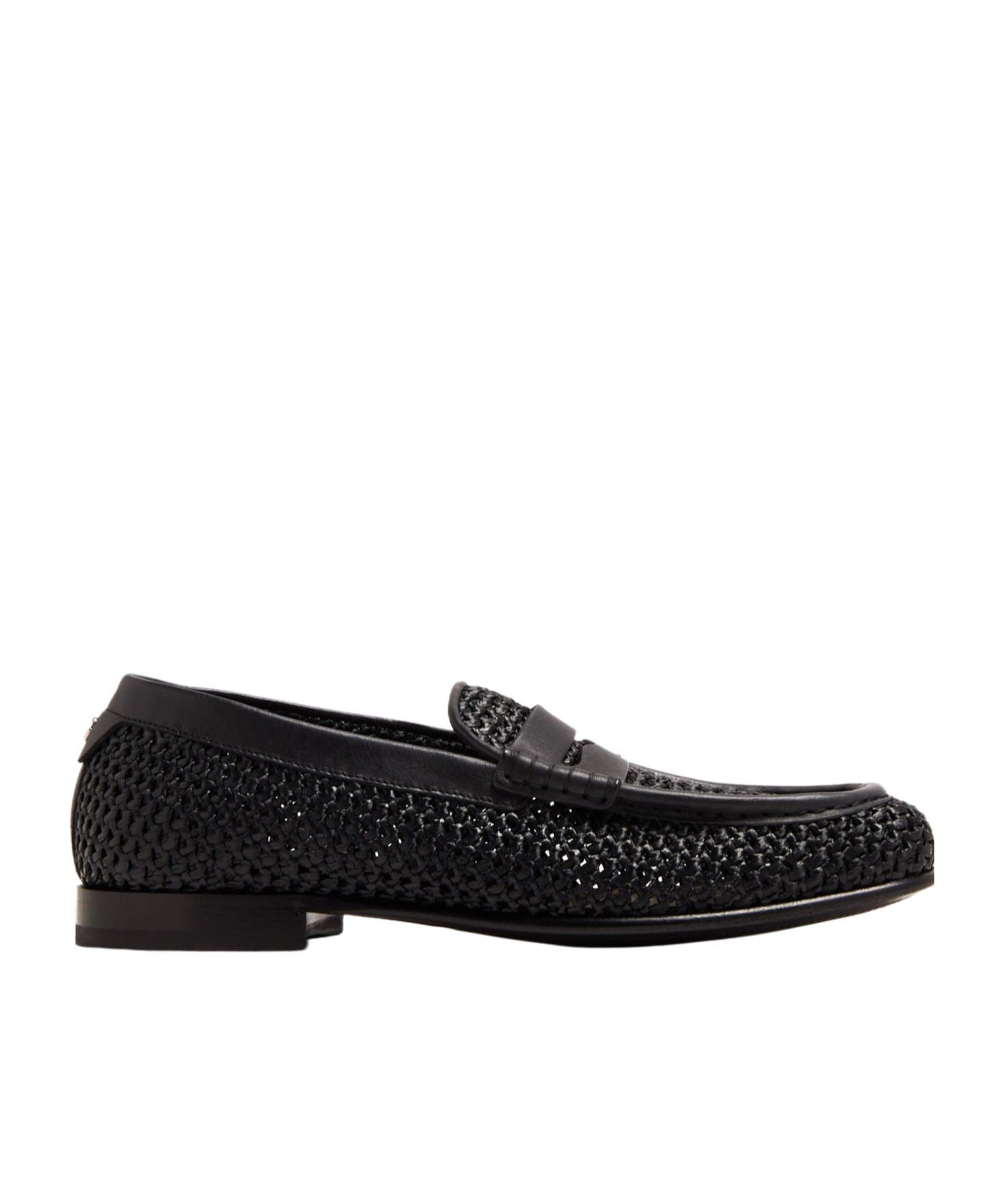 Dolce & Gabbana Men Black Slip-on Loafers In Woven Rafia Man  display picture 1