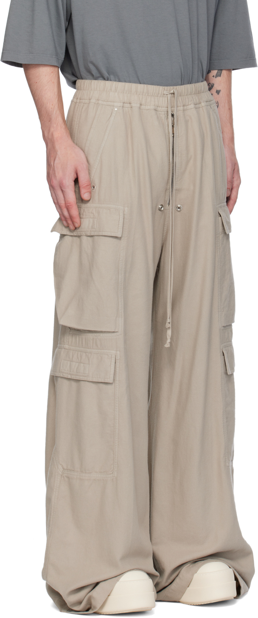 Rick Owens Drkshdw Wide-leg Casual Pants In Nude