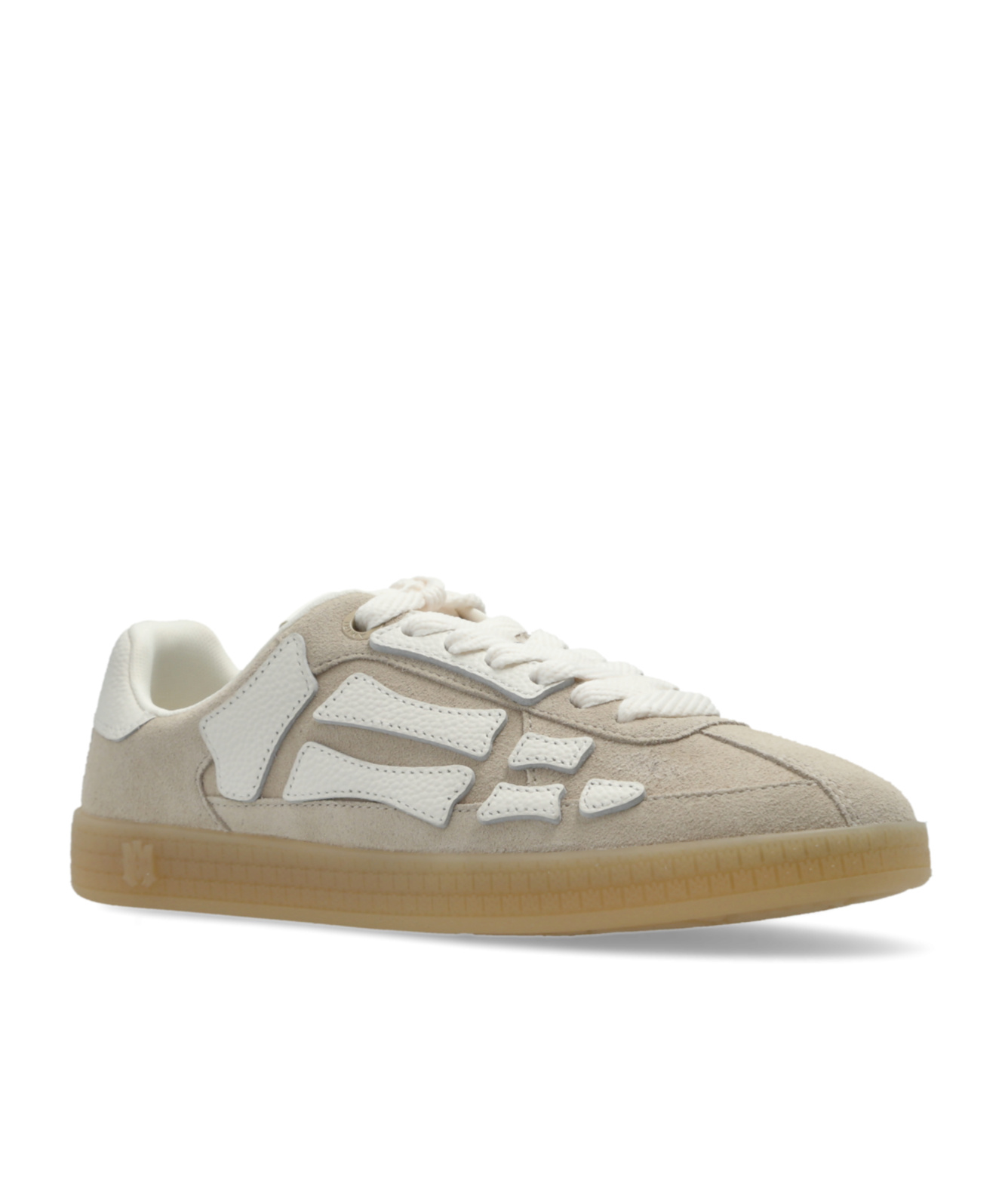 Amiri Off-white Croc Debossed Pacific Bones Sneakers In Multi