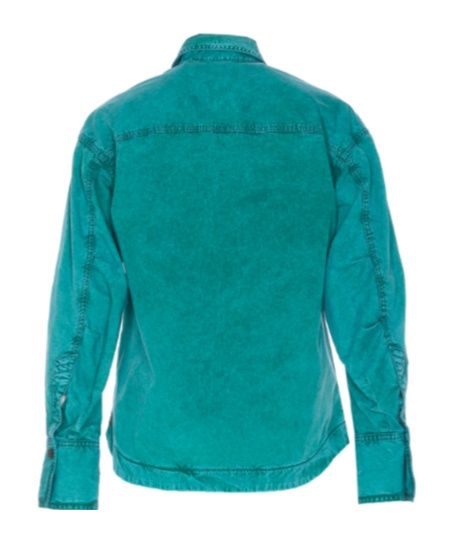 Attico Jacket Chest Pocket Regular Collar In Green