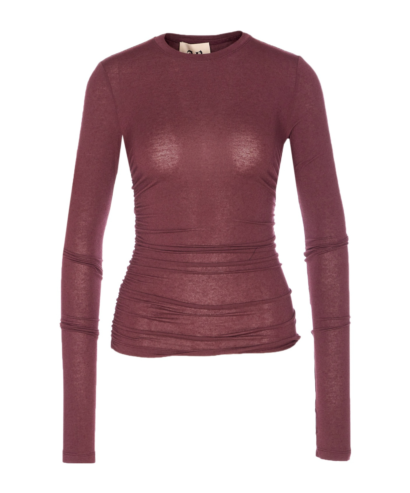 Aniye By Didy Long-sleeve Ruched Top In Brown