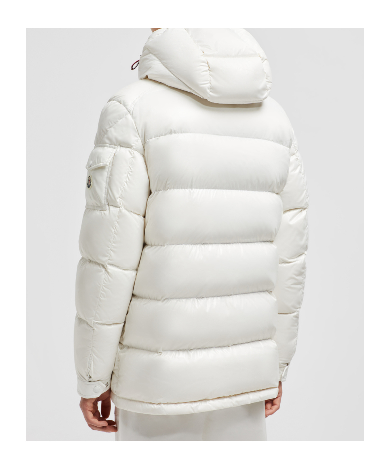 Moncler Drawstring Long Sleeve Jacket In White