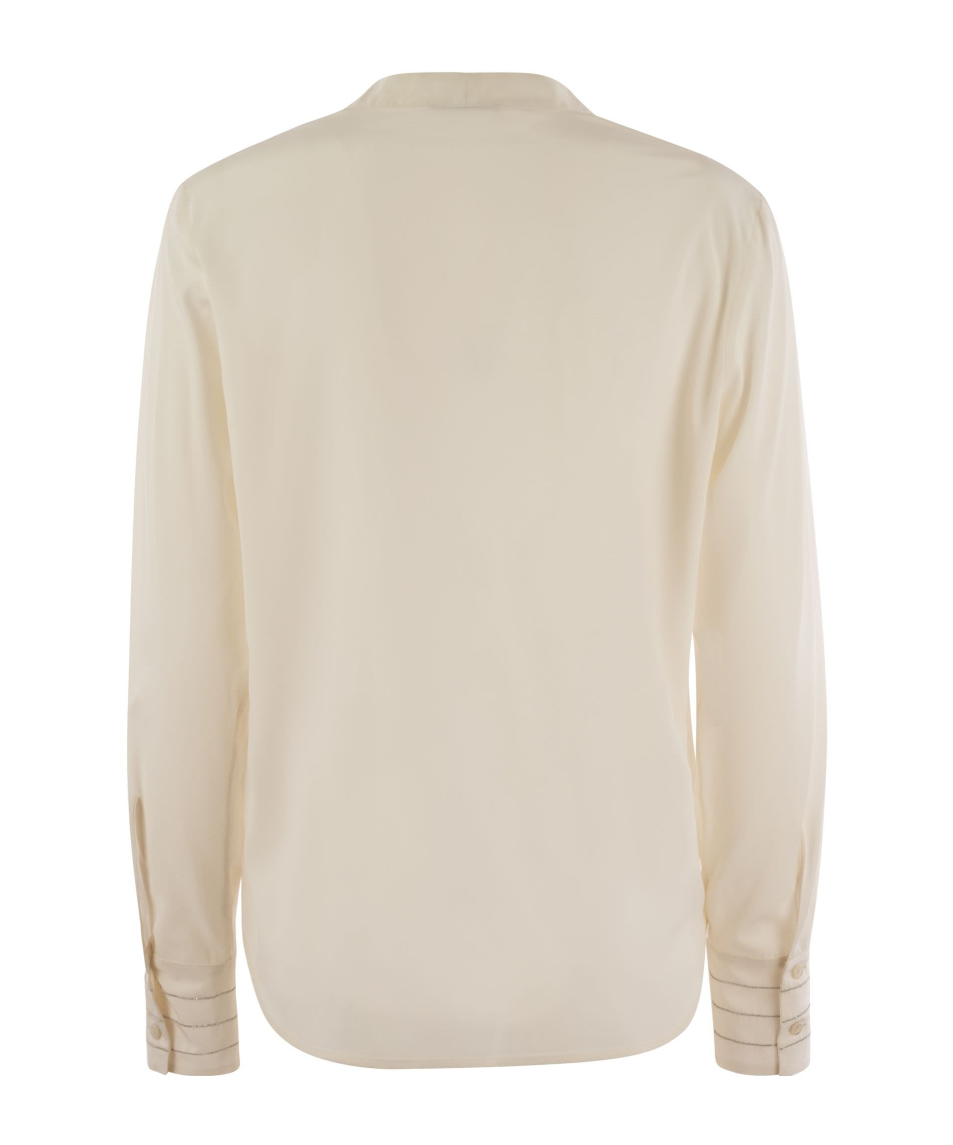 Peserico Silk Crepe Shirt In Nude