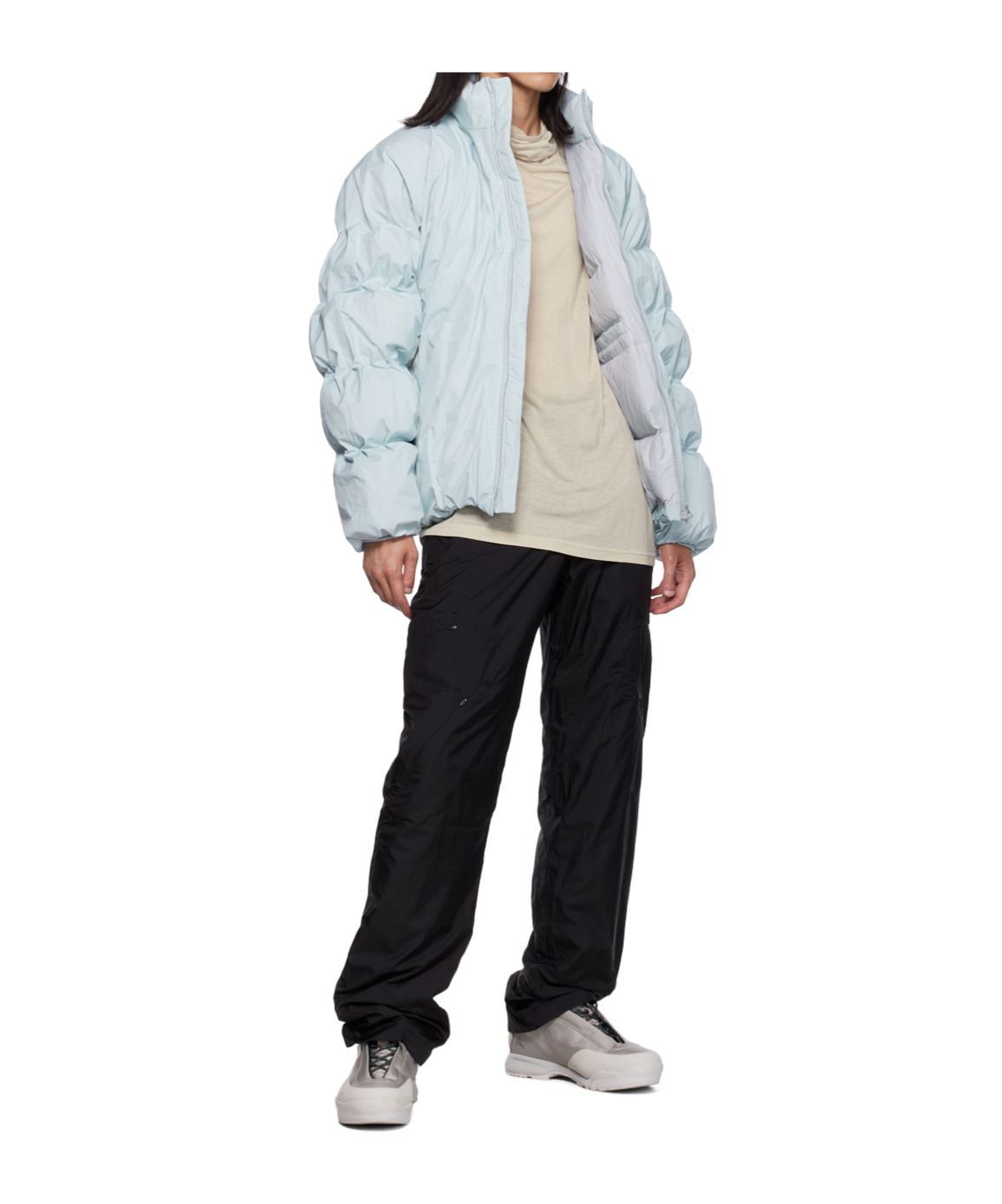 Post Archive Faction (paf) Ssense Exclusive Blue Down Jacket