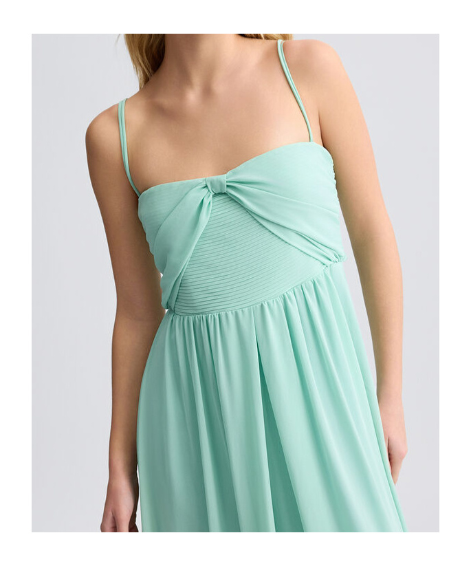 Liu •jo Twisted-detail Evening Dress In Mint Green