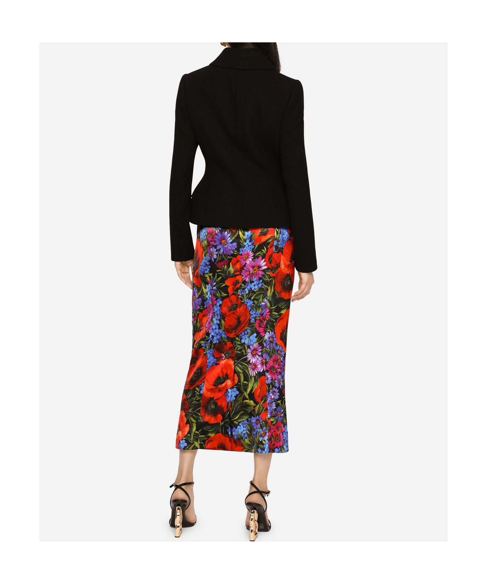 Shop Dolce & Gabbana Notched-collar Double-breasted Blazer In Black