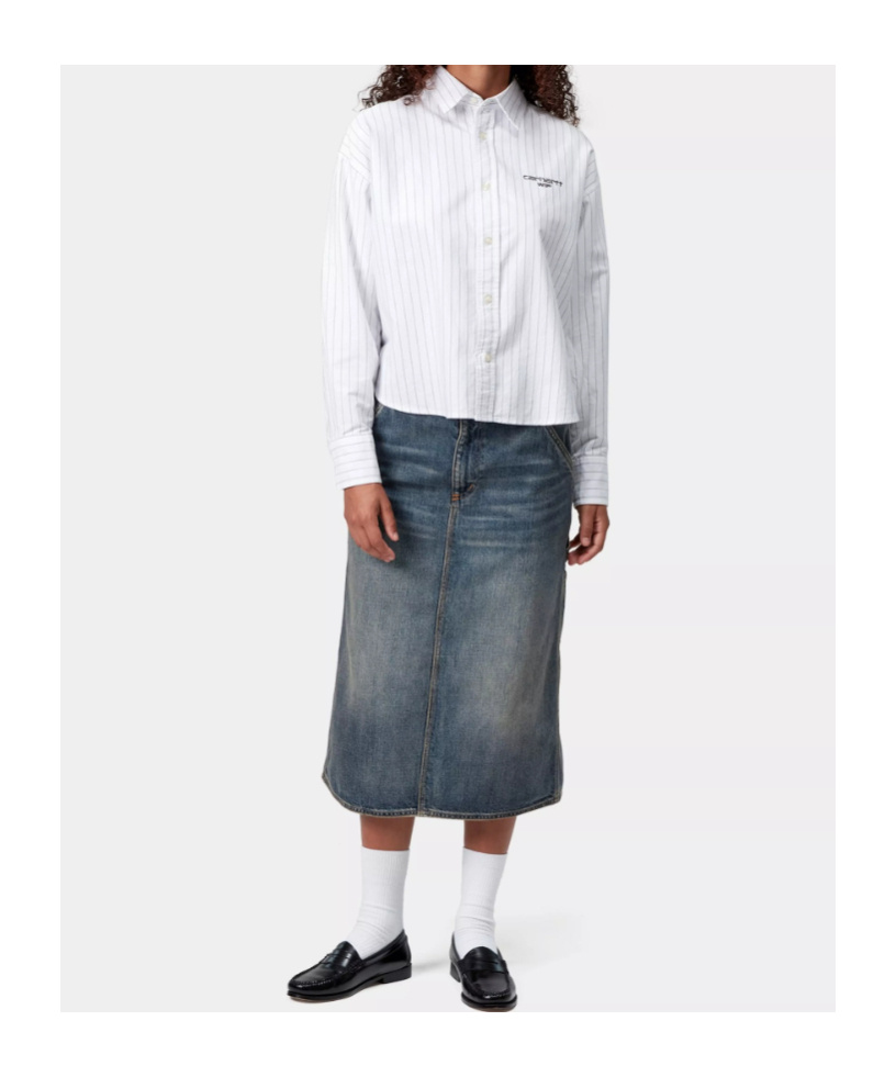 Carhartt Wip W' Single Knee Denim Skirt In Blue