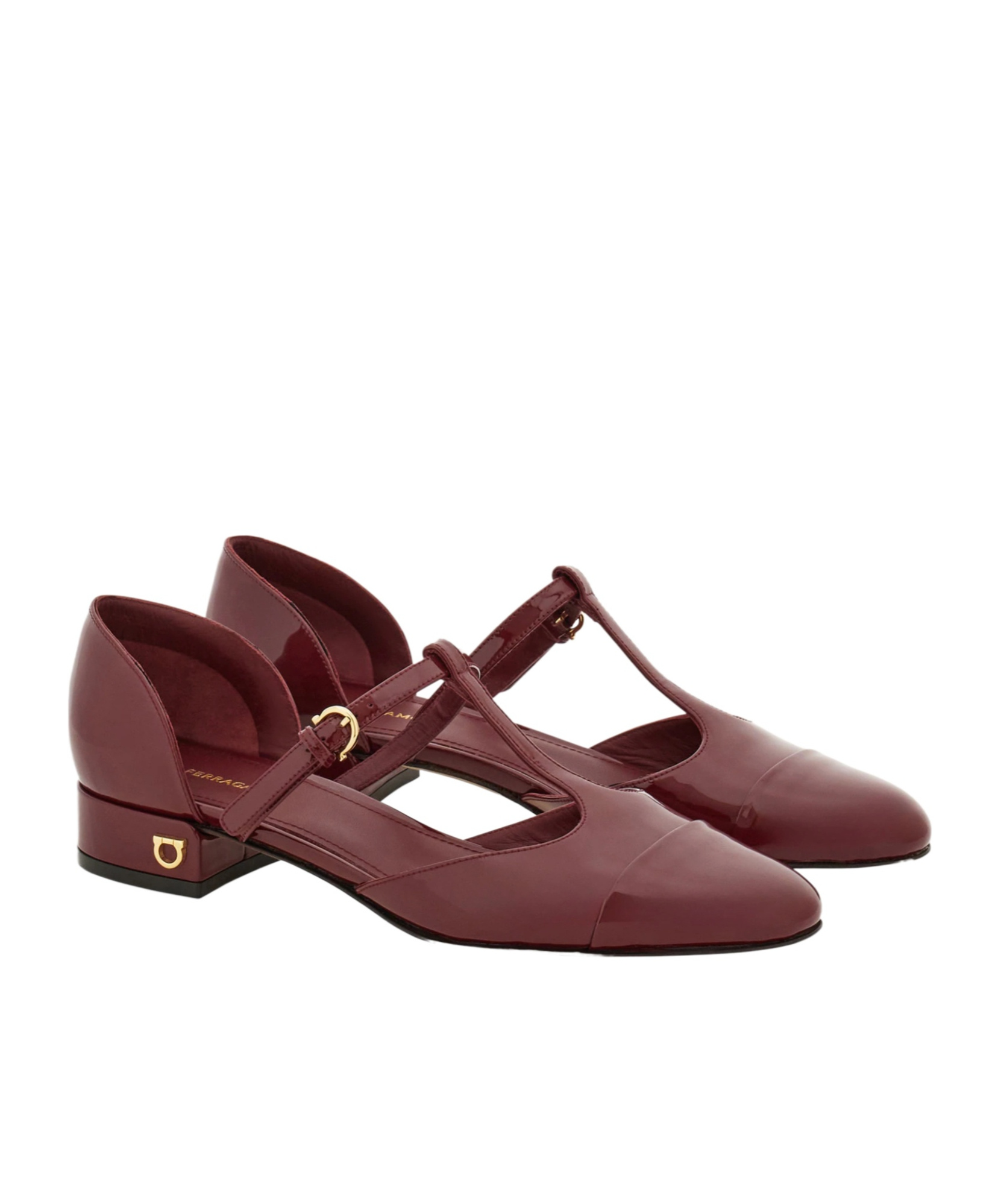 Shop Ferragamo T-style Ballet Shoes In Red