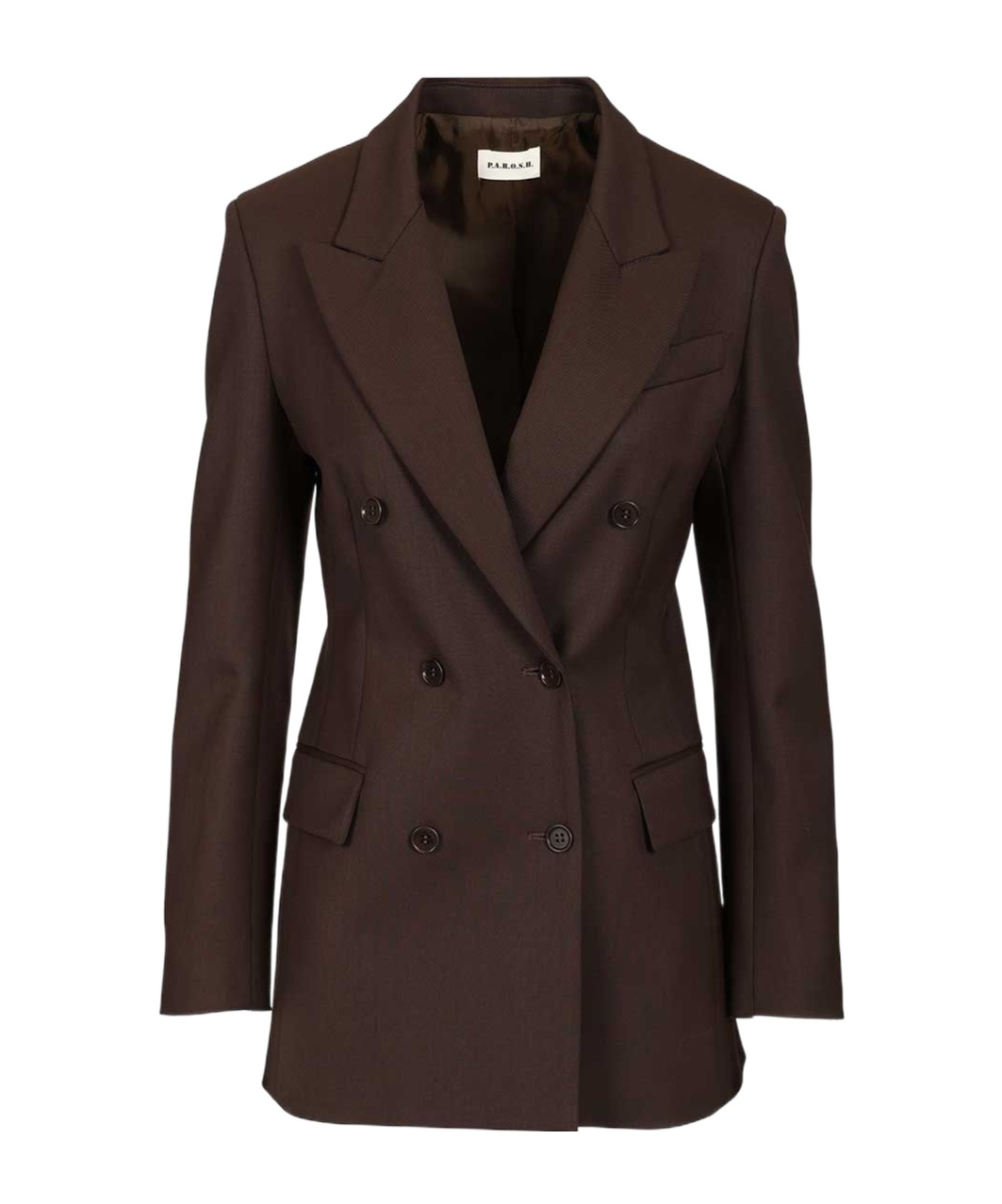 P.a.r.o.s.h Peak-lapel Double-breasted Blazer In Brown