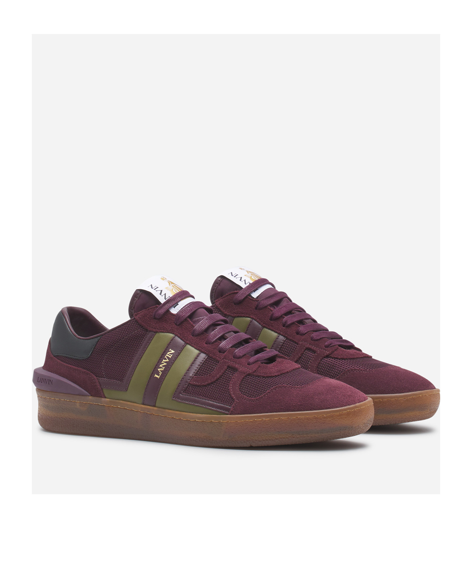 Lanvin Clay Sneakers With Translucid Sole Shoes In Brown
