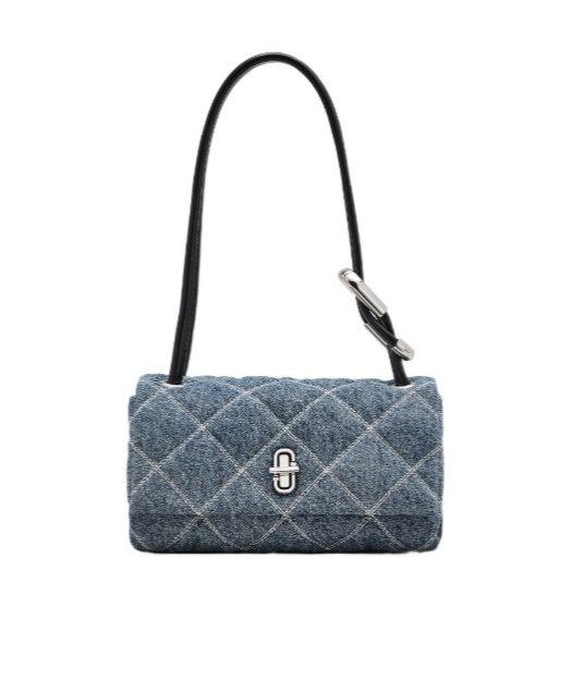Marc Jacobs The Quilted Denim Mini Dual Shoulder Bag