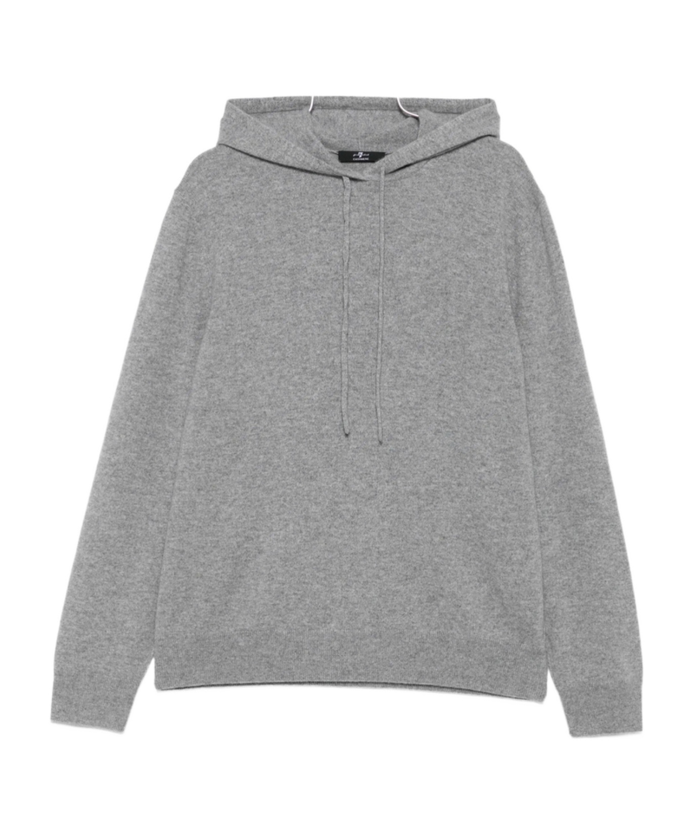 7 For All Mankind Cashmere Drawstring Hoodie In Gray