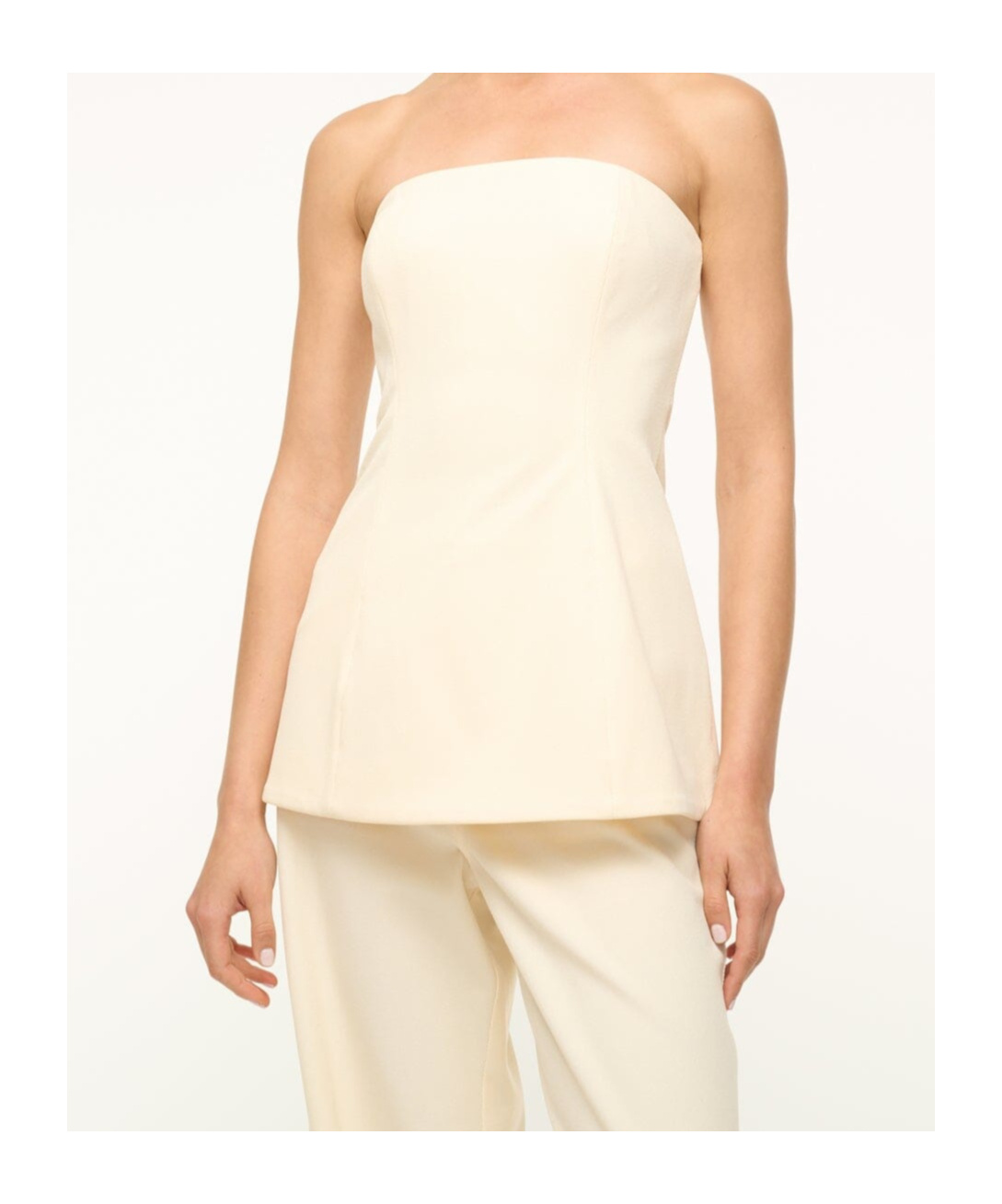 Staud Strapless Top In White