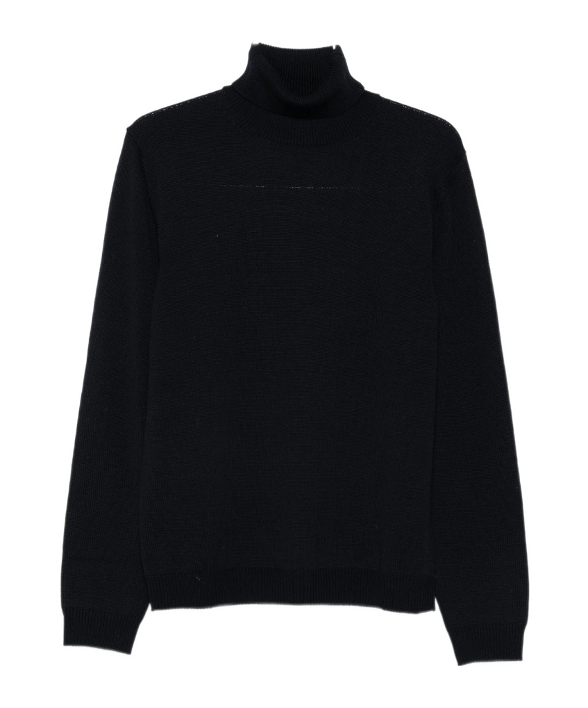 Roberto Collina High-necked Long-sleeve Sweater In Black