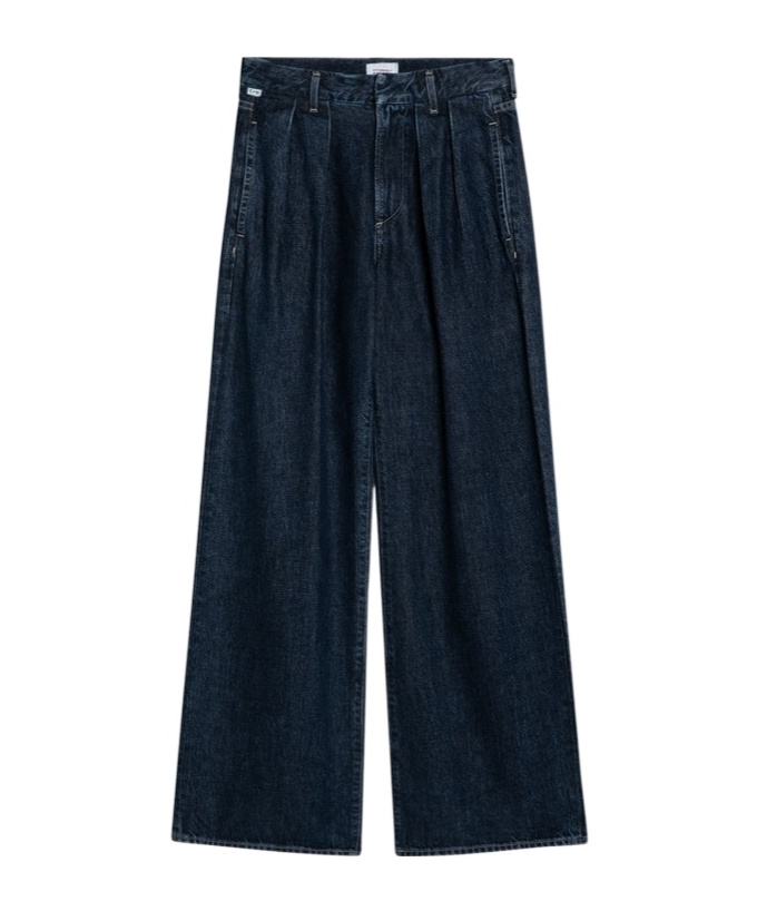Citizen Of Humanity Citizens Of Humanity Dark Wide Jeans With Pleats In Black