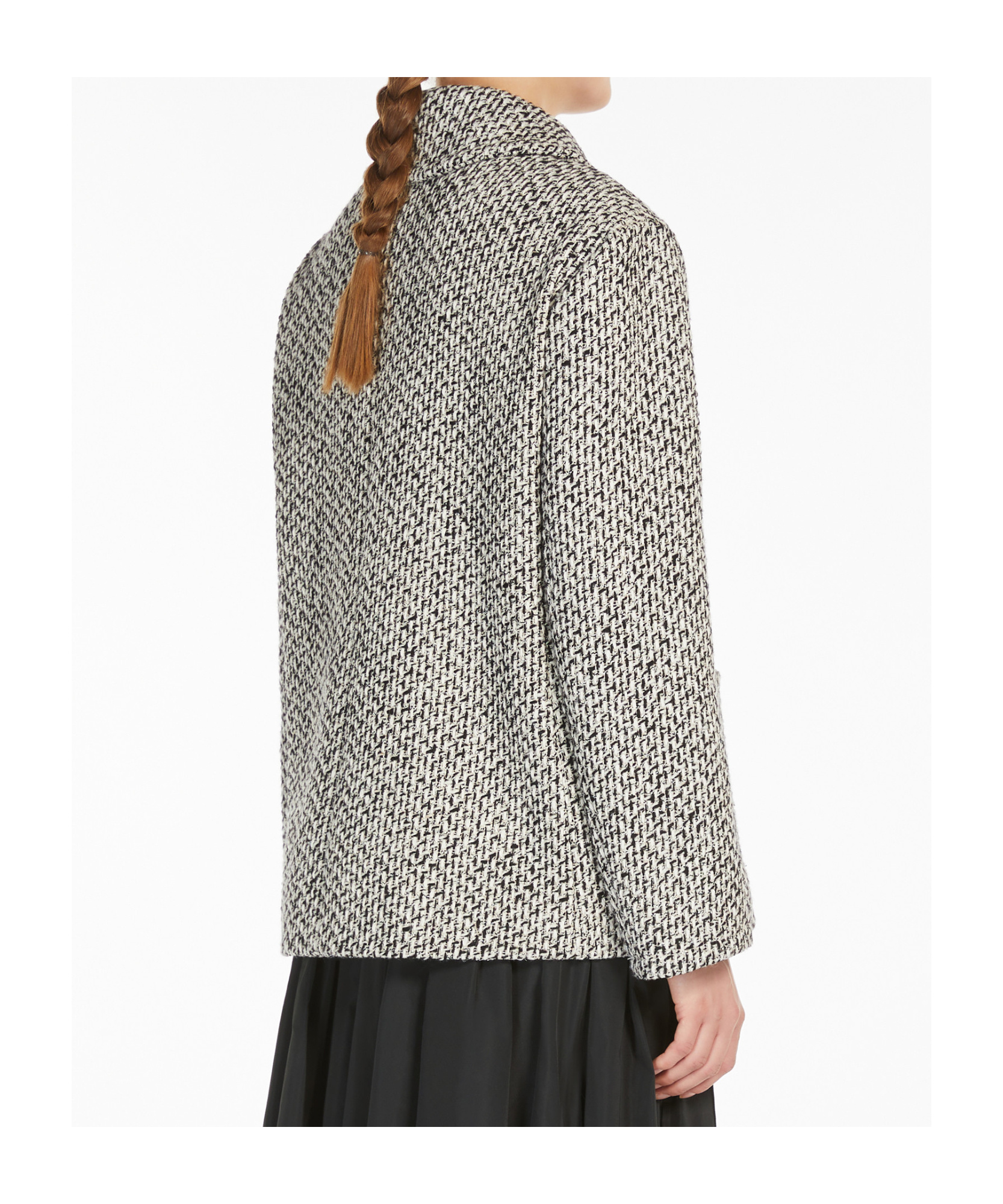 Max Mara Lapel Long-sleeved Coat In Black