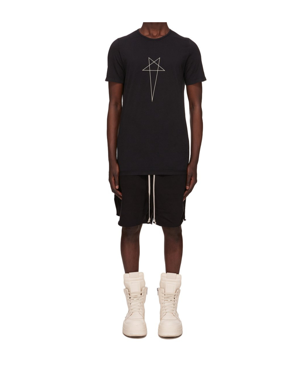 Rick Owens Drkshdw Elastic Waist Shorts In Black