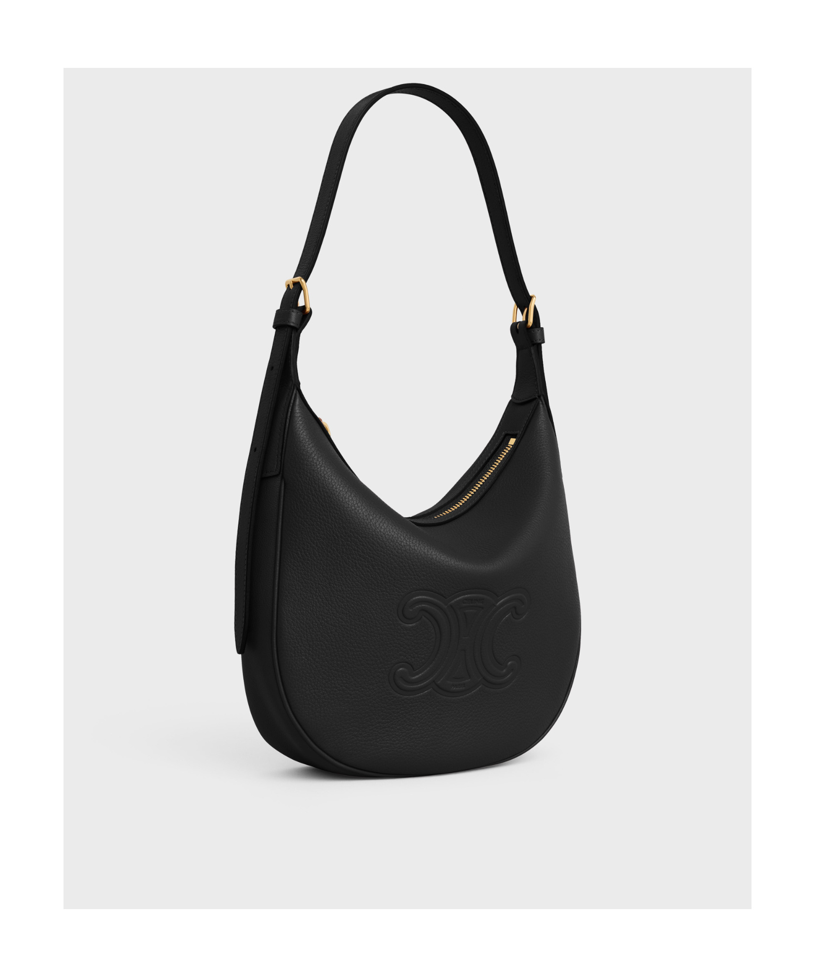 Celine Heloise Small Leather Shoulder Bag In Black
