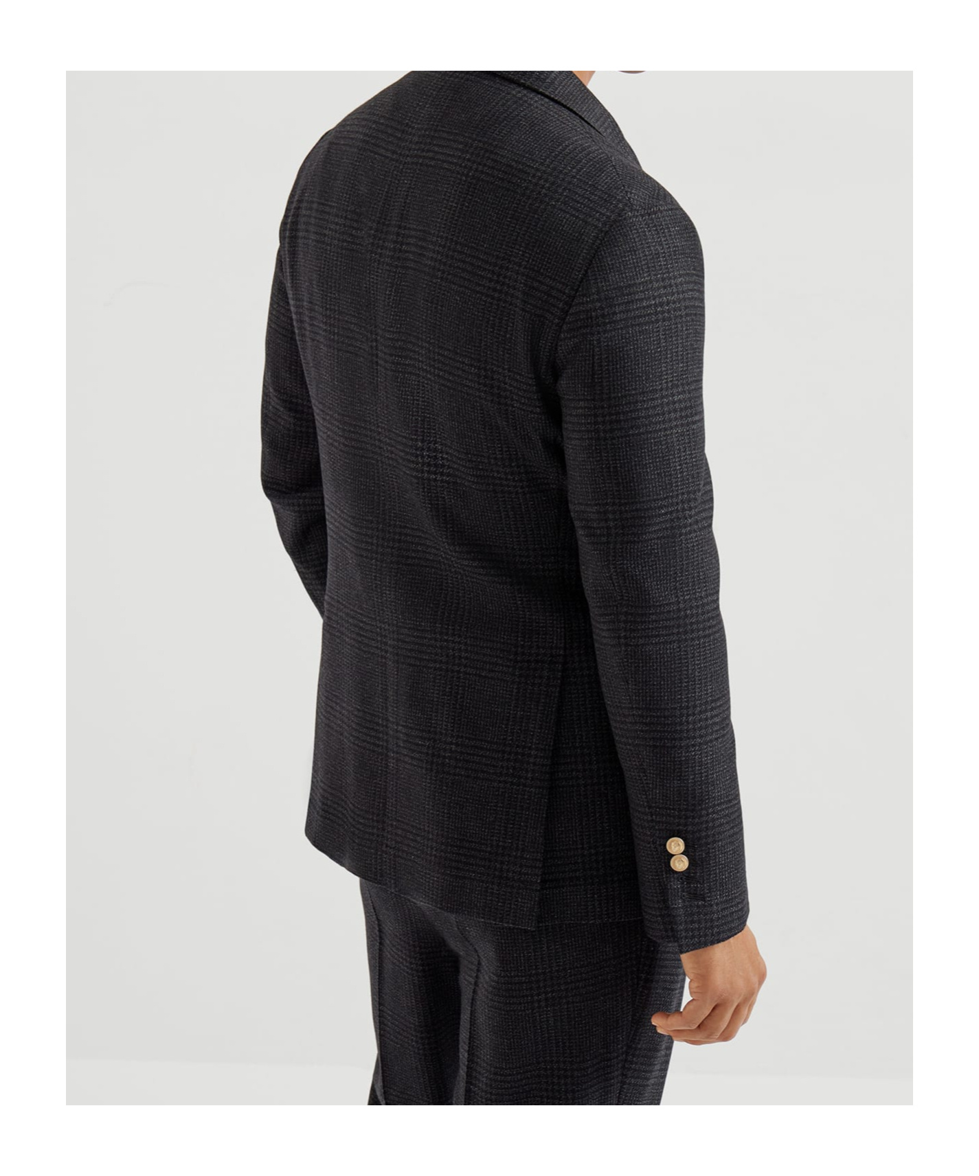 Brunello Cucinelli Wool And Cashmere Long-sleeved Blazer In Black
