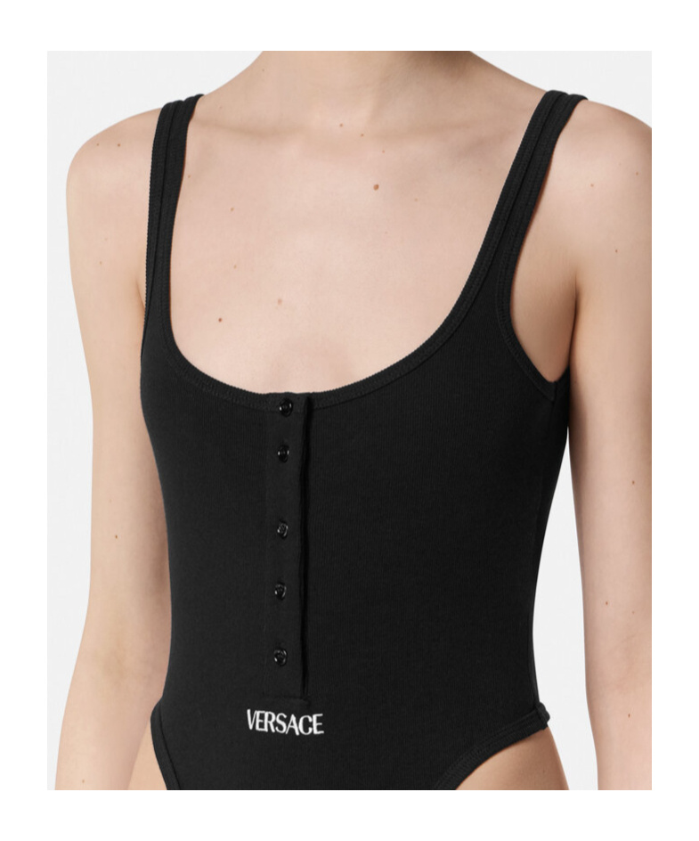 Versace Black Tops In Black