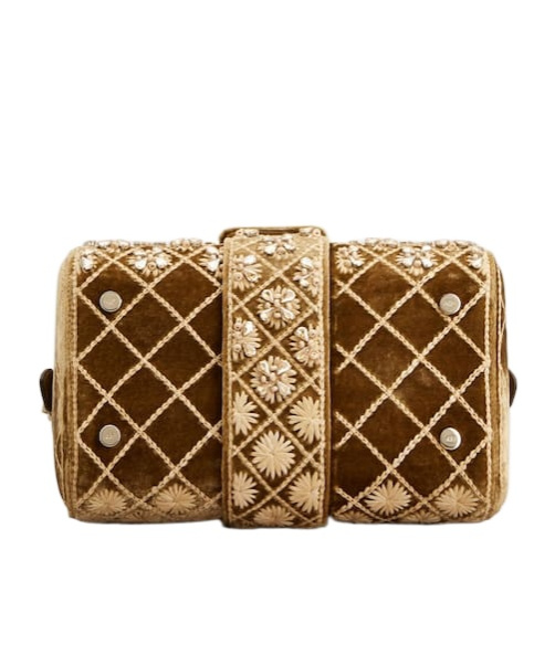 Roger Vivier Belle Vivier Bag In Velvet In Neutral
