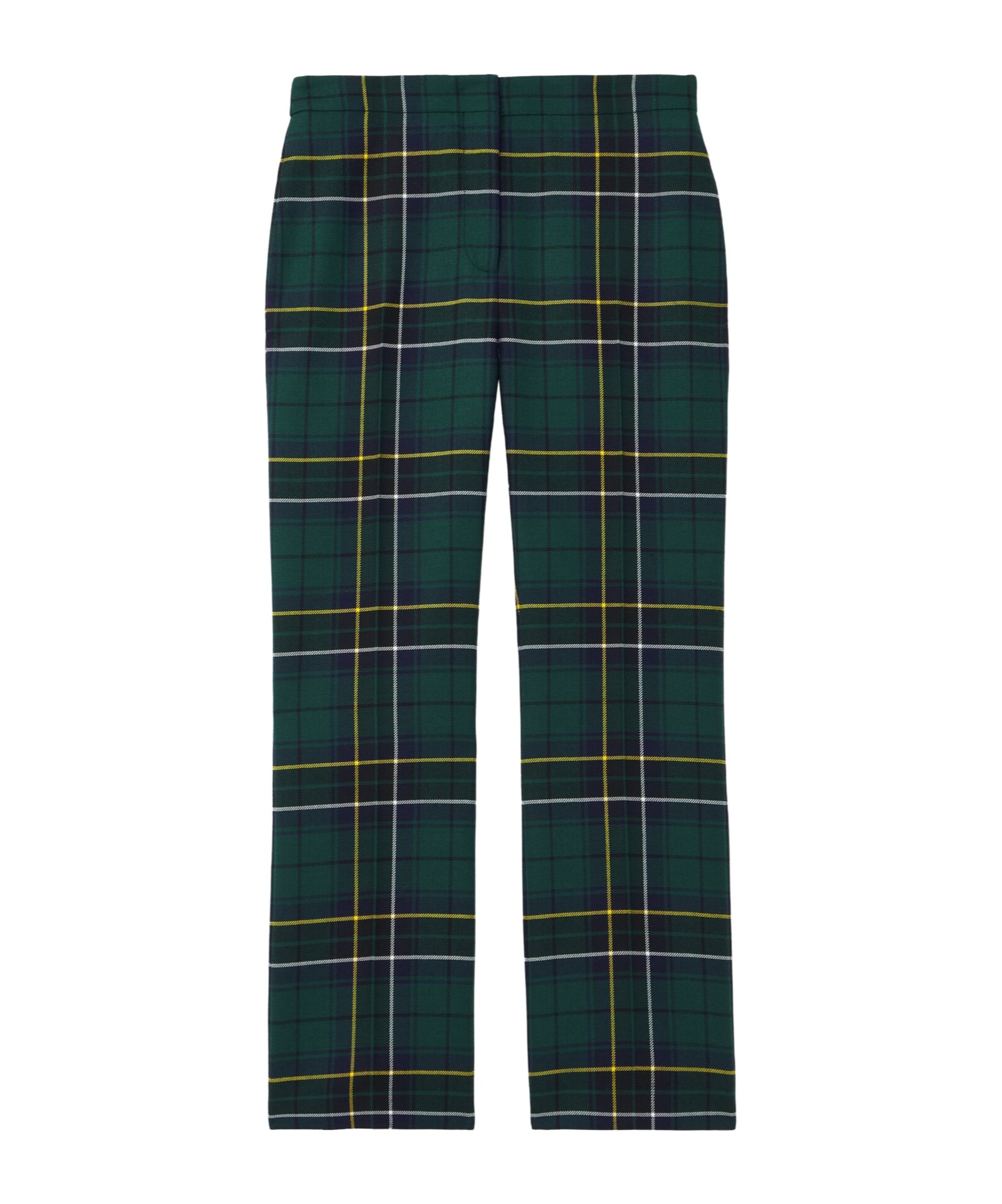 Alexander Mcqueen Wool Tartan Cigarette Trousers In Multi