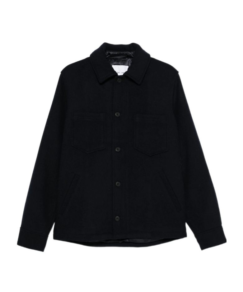 Samsoe & Samsoe Button-down Long-sleeved Casual Jacket In Black