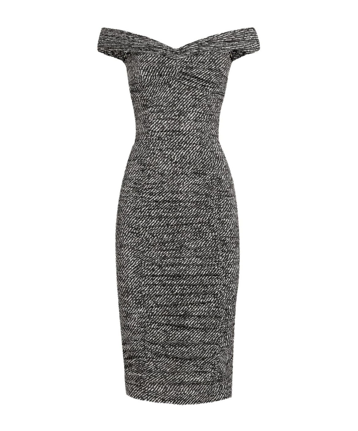 Dolce & Gabbana Draped Silk Dress Bandeau Neckline In Gold