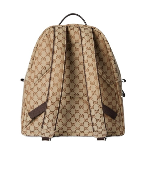Gucci Medium Gg Backpack With Web In Pattern