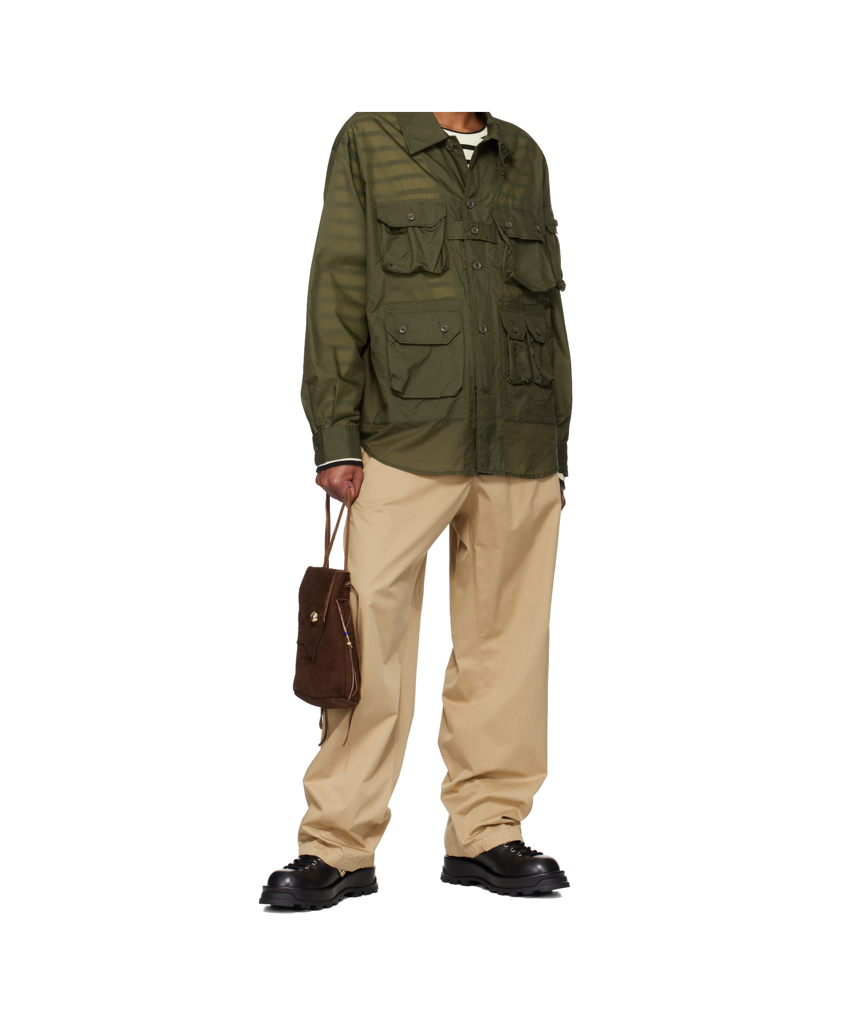 Engineered Garments Beige Gurkha Trousers In Camel