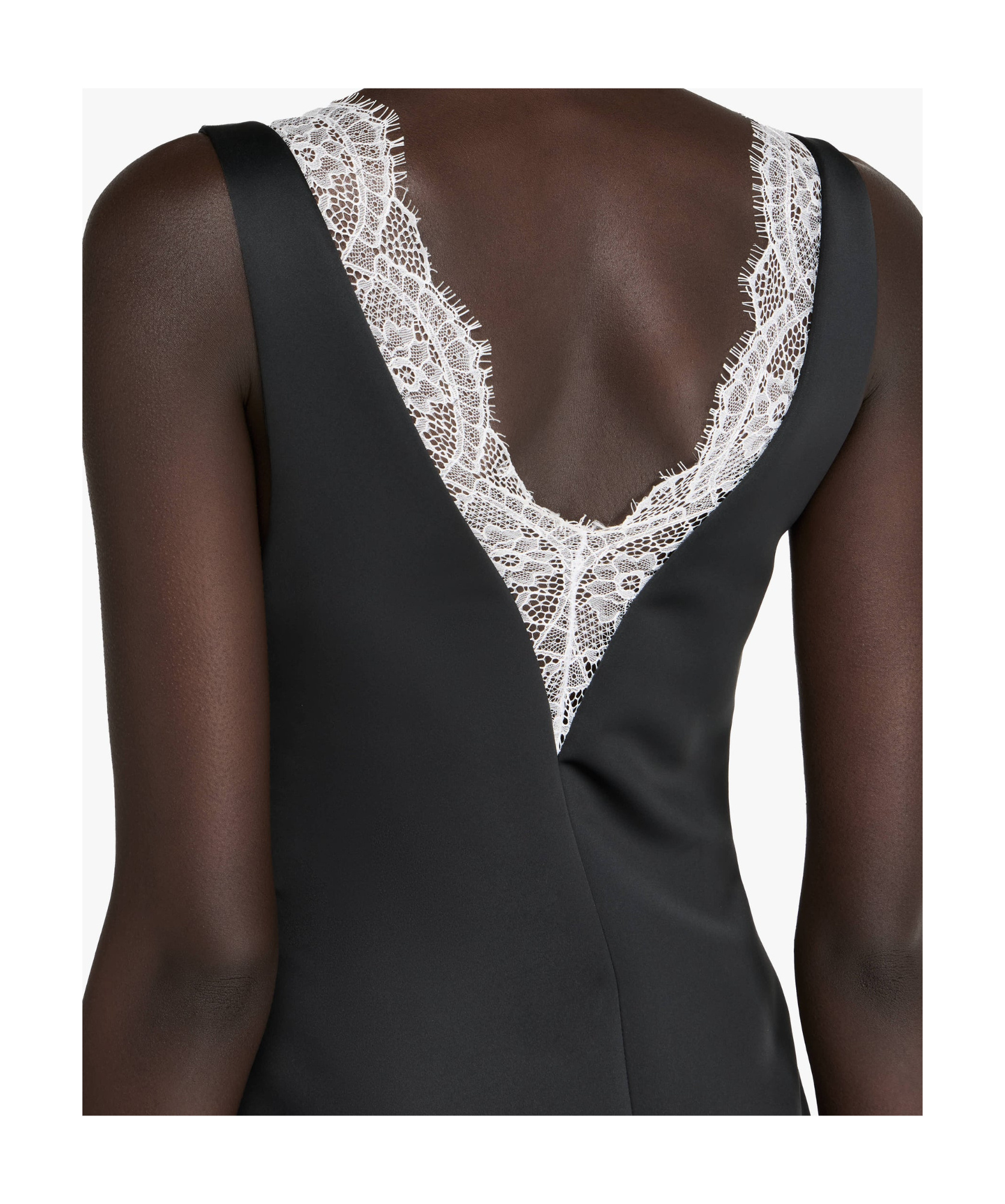 Jw Anderson Draped Hem V Neck Dress In Black