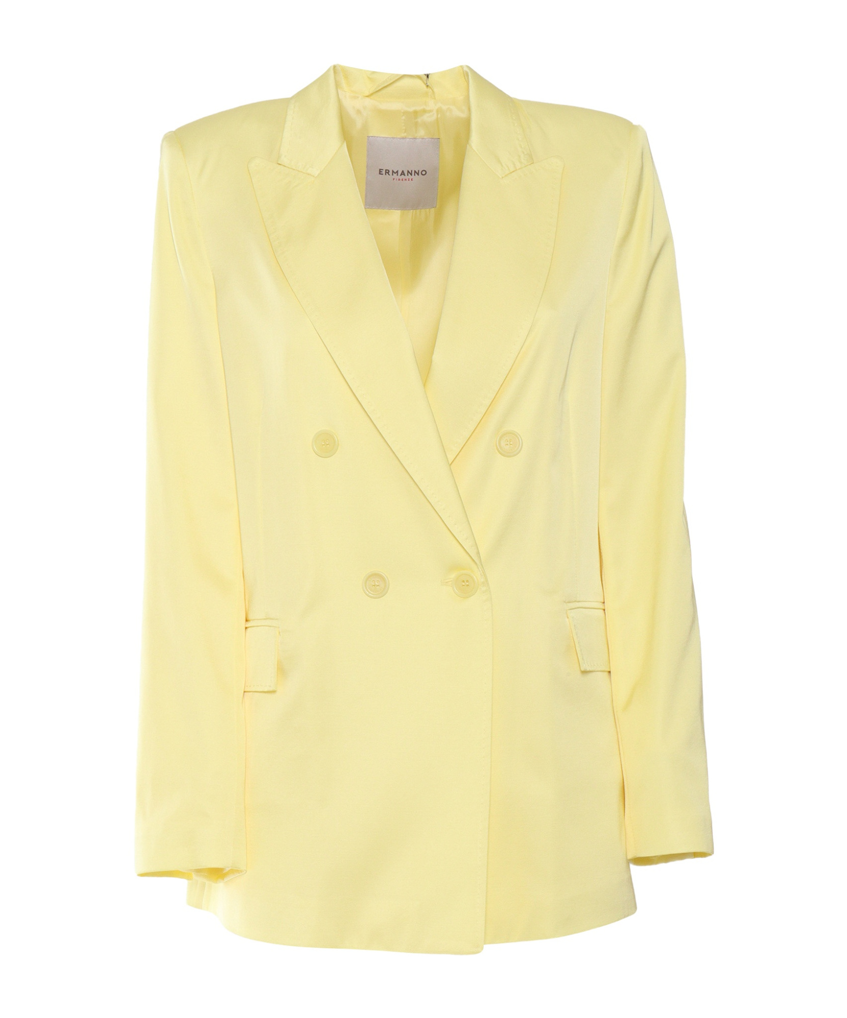 Ermanno Scervino Double-breasted Jacket In Yellow