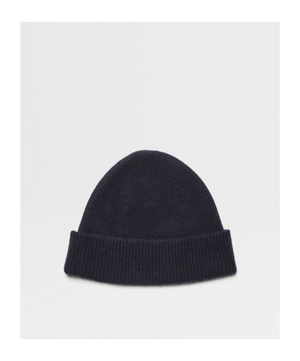 Zegna Cashmere Baseball Cap In Black