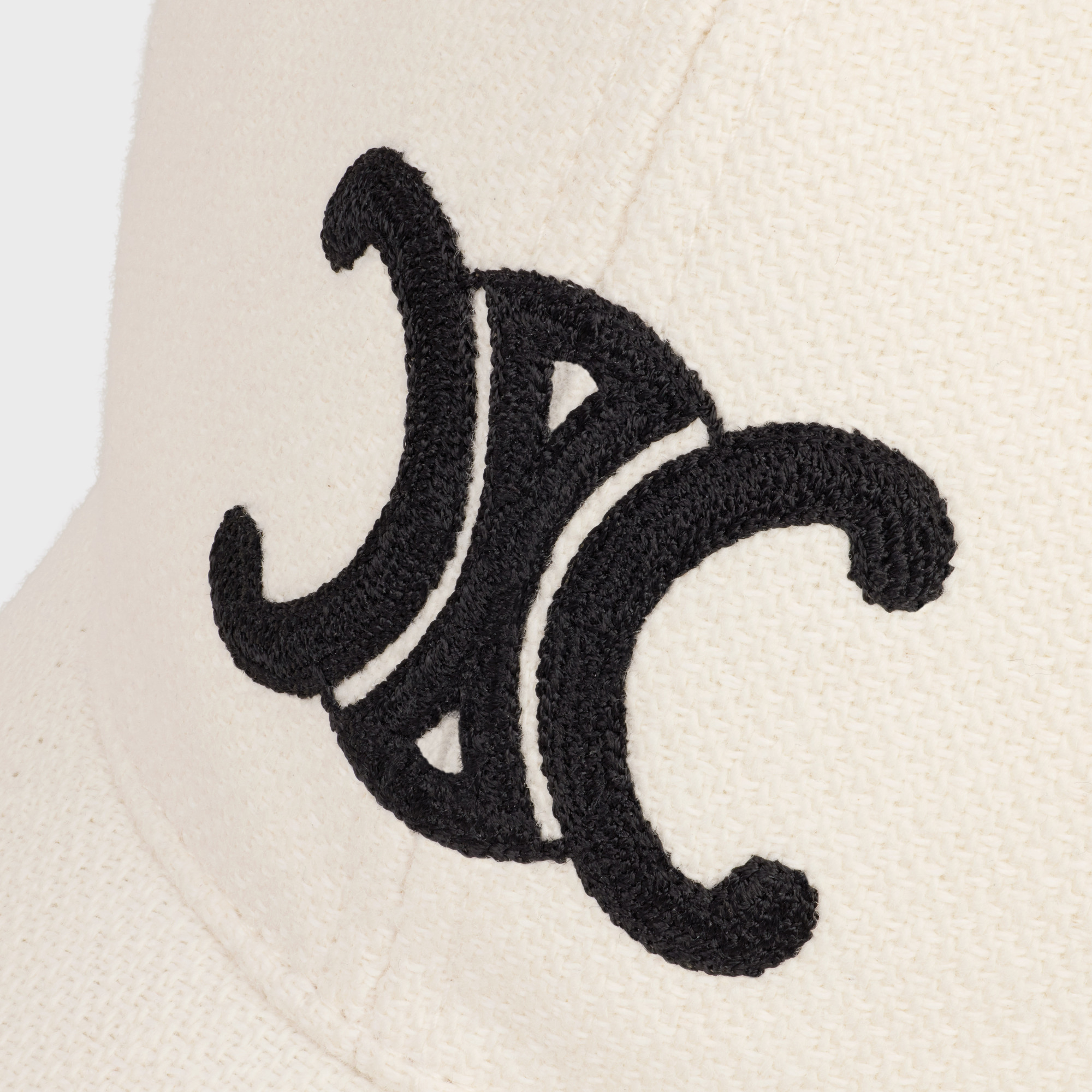 Celine Triomphe Baseball Cap In White