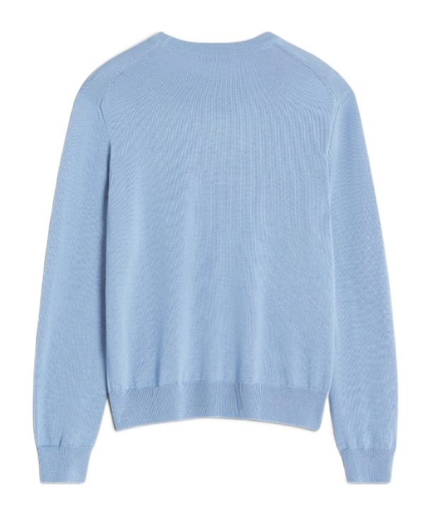 Maison Kitsuné Fox Head Patch Regular Sweater In Blue