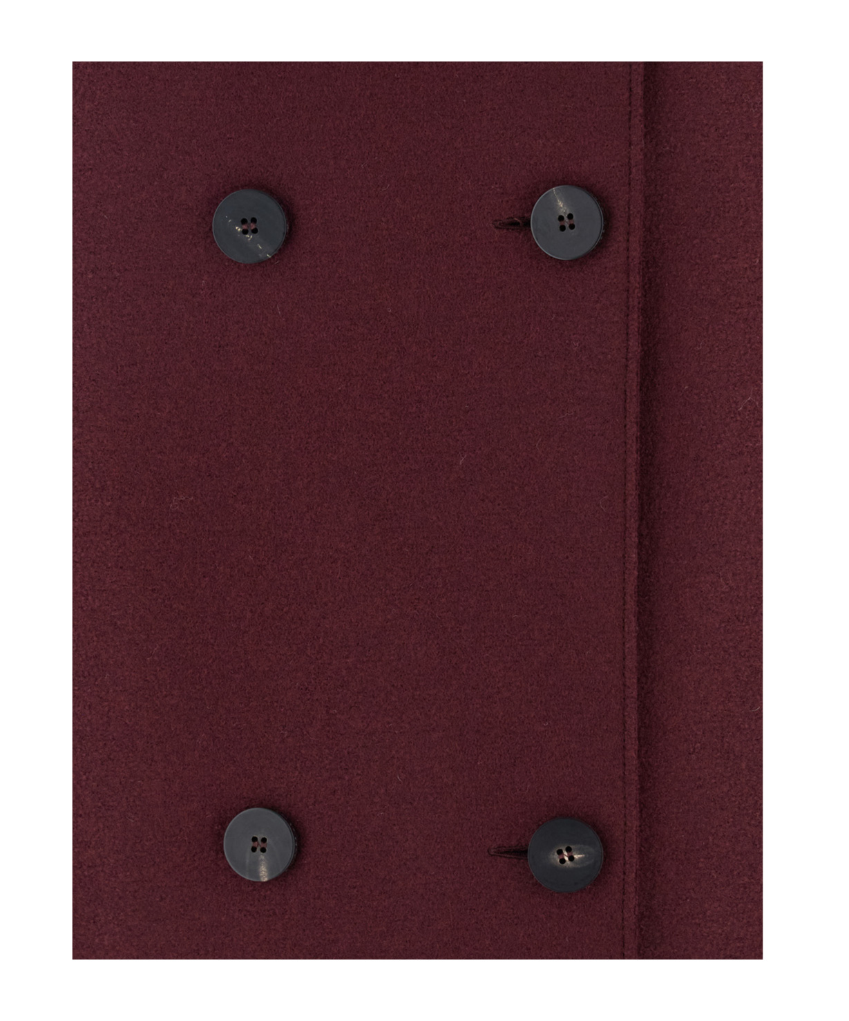 Harris Wharf London High-neck Double-breasted Coat In Burgundy