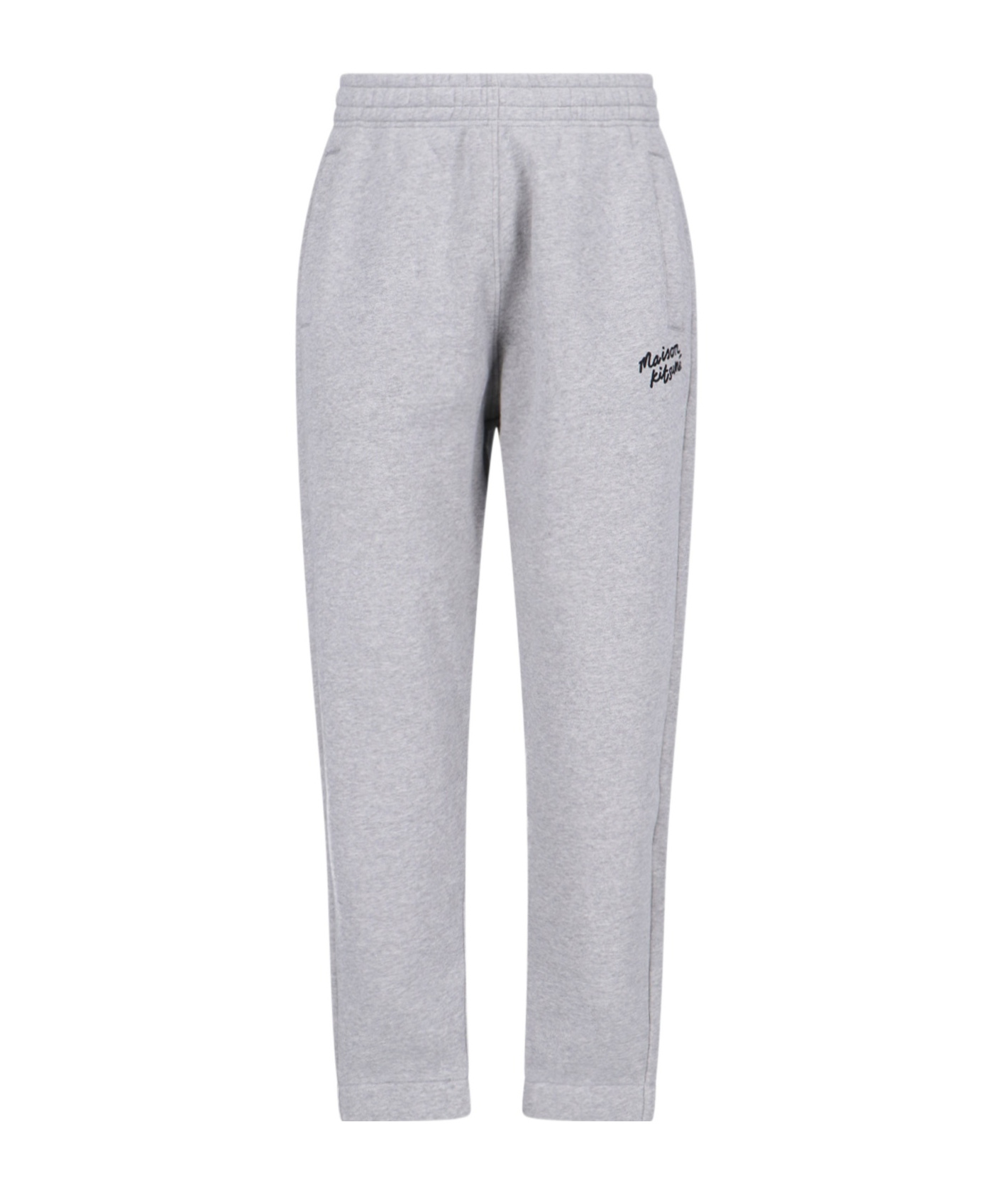 Shop Maison Kitsuné Handwriting Logo Track Pants In Gray