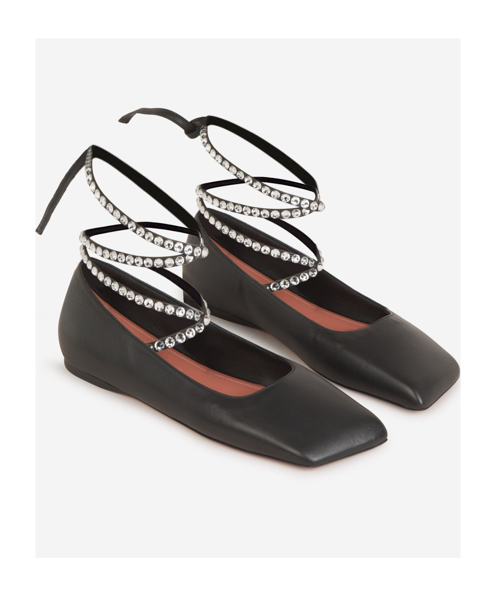 AMINA MUADDI SQUARE-TOED BALLET SHOES