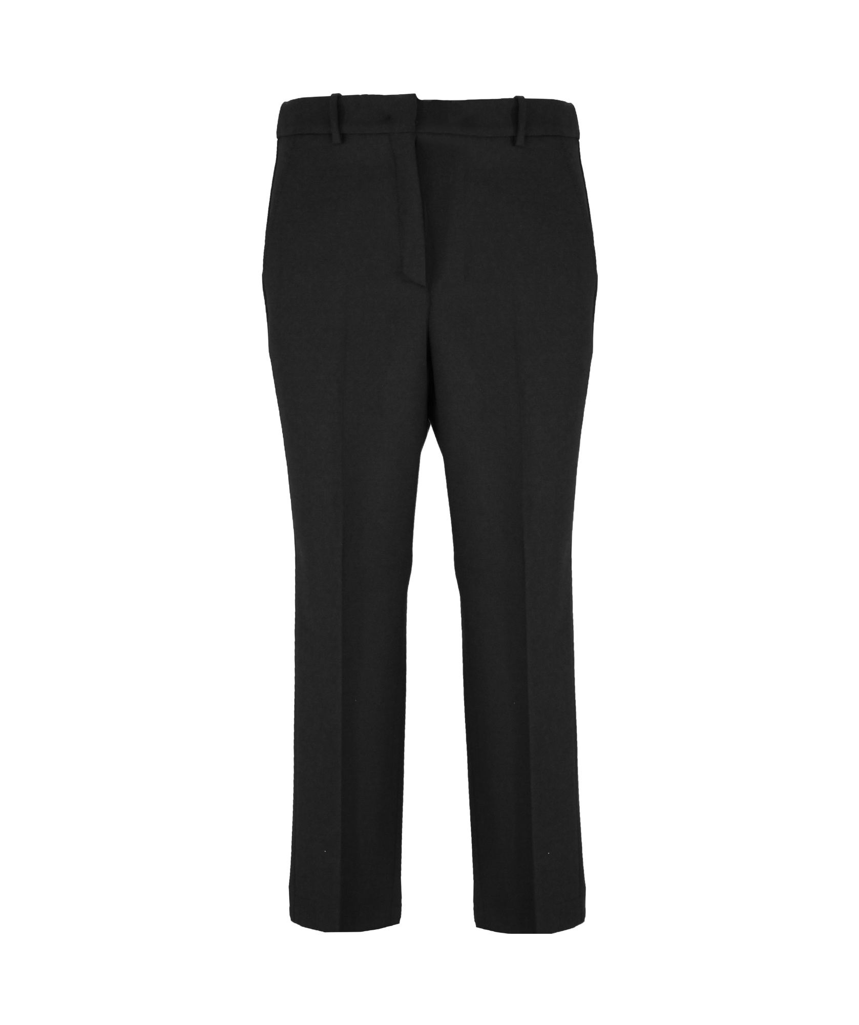 Incotex Cropped Virgin-wool Trousers In Black