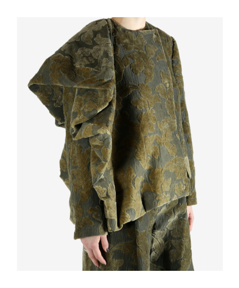 Uma Wang Long-sleeved Casual Jacket In Green